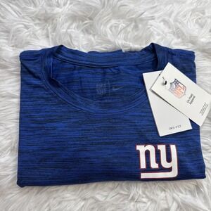 NY Giants Football Men's Nike Tee Dri Fit Short Sleeve Blue Black XXL 2XL  New